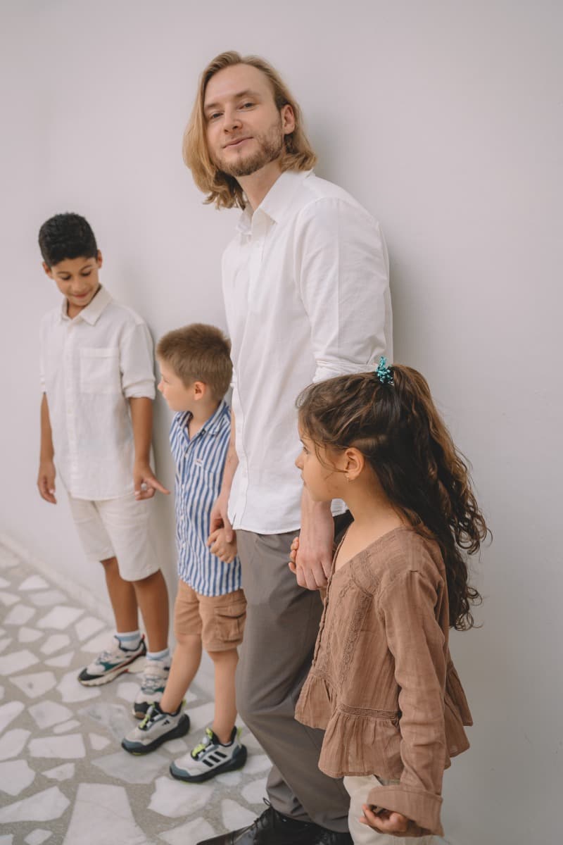 English teacher smiling